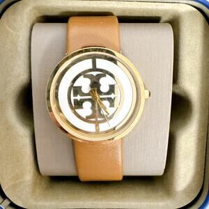 Tory Burch Reva Luggage Leather Watch | Model: TBW4020
